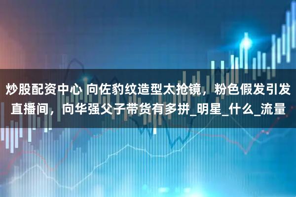 炒股配资中心 向佐豹纹造型太抢镜，粉色假发引发直播间，向华强父子带货有多拼_明星_什么_流量